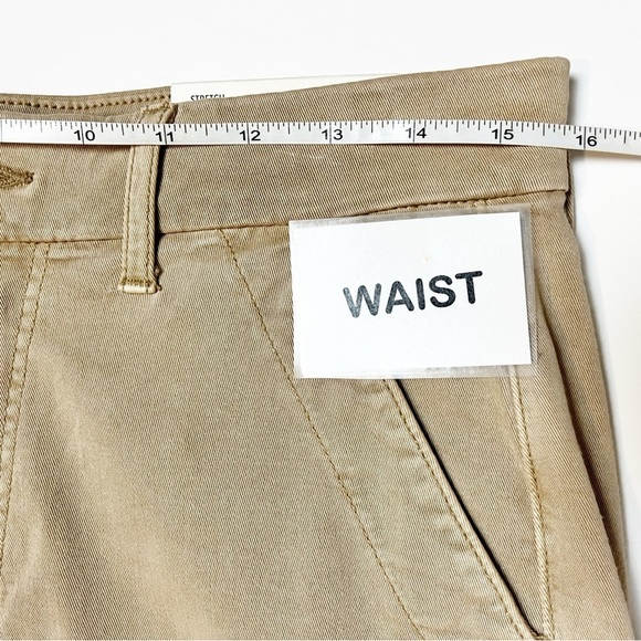 American Eagle NWT Baggy Wide Leg Khaki Pants 10 SHORT trousers high rise waist - Picture 8 of 12